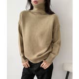 ベージュ | ベーシックタートルネックニットプルオーバー | aimoha 