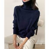 ネイビー | ベーシックタートルネックニットプルオーバー | aimoha 