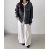 配色ライン入りフーディカーディガン | aimoha | 詳細画像2