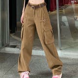 ブラウン | ユニセックスカーゴパンツ ワイドパンツ ストレートパンツ | aimoha