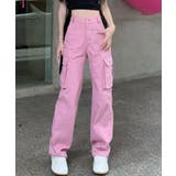 ピンク | ユニセックスカーゴパンツ ワイドパンツ ストレートパンツ | aimoha