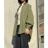 グリーン | オーバーサイズチェックシャツ | aimoha 