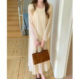 ライトベージュ | シフォンプリーツワンピース | aimoha 