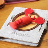 OUTLET 韓国ライク フエルトメモ帳 かわいい メモ 文房具 ステーショナリー 雑貨 女の子 プレゼント スクエア フェルト カバー 可愛い モチーフ ザリガニ たい焼き ブタ アイスクリーム ハンバーガー ポテト おにぎり 【モチーフが取り外せるメモ帳】