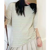 【Banico】ボーダー七分袖トップス | aimoha | 詳細画像3