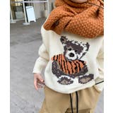 韓国子供服 フロントカートゥーンキャラニット風スウェット | aimoha kids | 詳細画像9