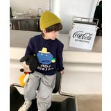 韓国子供服 フロントカートゥーンキャラニット風スウェット | aimoha kids | 詳細画像25