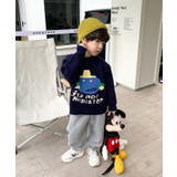 韓国子供服 フロントカートゥーンキャラニット風スウェット | aimoha kids | 詳細画像28