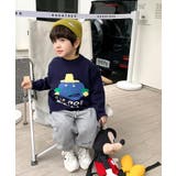韓国子供服 フロントカートゥーンキャラニット風スウェット | aimoha kids | 詳細画像29