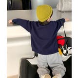 韓国子供服 フロントカートゥーンキャラニット風スウェット | aimoha kids | 詳細画像30