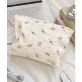 オフホワイト | 花柄マルチポーチ | aimoha 