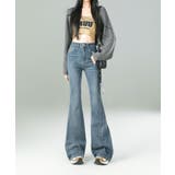 ウォッシュデニムフレアパンツ | aimoha  | 詳細画像8 