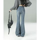 ウォッシュデニムフレアパンツ | aimoha  | 詳細画像9 