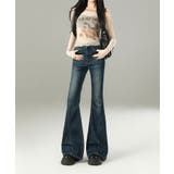 ウォッシュデニムフレアパンツ | aimoha  | 詳細画像12 