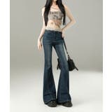 ウォッシュデニムフレアパンツ | aimoha  | 詳細画像11 