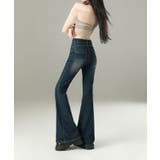 ウォッシュデニムフレアパンツ | aimoha  | 詳細画像16 