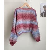 グラデーションケーブル編みニットプルオーバー | aimoha  | 詳細画像7 