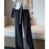 リブニットワイドパンツ ロング丈 春夏秋冬 | aimoha | 詳細画像7