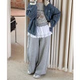 グレー | 【aimoha KIDS】レースデザインスウェットパンツ | aimoha kids