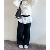 ブラック | 【aimoha KIDS】レースデザインスウェットパンツ | aimoha kids