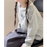 【aimoha KIDS】レース襟付きプリントキッズスウェット | aimoha kids | 詳細画像4