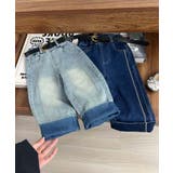 【aimoha KIDS】折り返しデザインデニムパンツ | aimoha kids | 詳細画像1