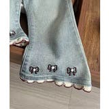 【aimoha KIDS】リボン刺繍フレアデニムパンツ | aimoha kids | 詳細画像4