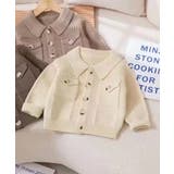 オフホワイト | 【aimoha-KIDS-】ポロニットカーディガン【AW】 | aimoha kids