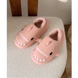 ピンク | 【aimoha-KIDS-】キッズ サメモチーフ裏ボアサンダル | aimoha kids