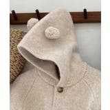 【aimoha-KIDS-】くま耳付きフーディニットジャケット キッズ【AW】 | aimoha kids | 詳細画像1