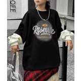 【Aimoha KIDS】レタープリントレイヤード風キッズスウェット | aimoha kids | 詳細画像2