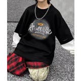 【Aimoha KIDS】レタープリントレイヤード風キッズスウェット | aimoha kids | 詳細画像3