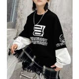 ブラック | 【Aimoha KIDS】カラーブロックデザインキッズスウェット | aimoha kids