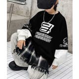 【Aimoha KIDS】カラーブロックデザインキッズスウェット | aimoha kids | 詳細画像1