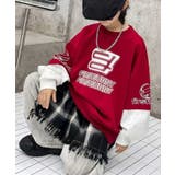 【Aimoha KIDS】カラーブロックデザインキッズスウェット | aimoha kids | 詳細画像3