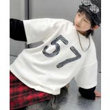 【Aimoha KIDS】ナンバープリントレイヤード風キッズスウェット | aimoha kids | 詳細画像2