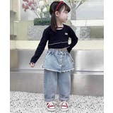 【aimoha KIDS】フェイクレイヤードデザインデニムパンツ | aimoha kids | 詳細画像2