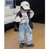 【aimoha KIDS】刺繍入りゆったりデニムパンツ | aimoha kids | 詳細画像3