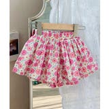 ローズ | 【aimoha-KIDS-】フラワーガーデン フレアショートパンツ (SS) | aimoha kids