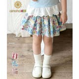 【aimoha-KIDS-】フラワーガーデン フレアショートパンツ (SS) | aimoha kids | 詳細画像1