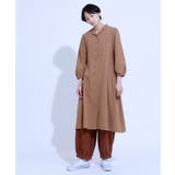 BROWN | 2way袖バルーンフロントボタンワンピース ワンピース レディース | aimoha 