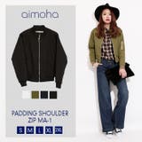 中綿ショルダージップMA 1 ma | aimoha | 詳細画像1