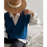 Vネックニットジャカードベスト 韓国ファッション ツイードジャケット | aimoha | 詳細画像5