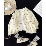 ベージュ | 【aimoha KIDS】キッズ総柄カジュアルシャツ | aimoha kids