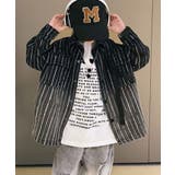 【aimoha KIDS】キッズブラックストライプシャツ | aimoha kids | 詳細画像2