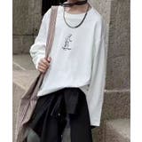 ホワイト | 【aimoha KIDS】シンプルミニプリントロングスリーブTシャツ | aimoha kids