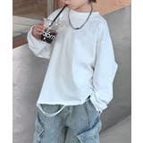 【aimoha KIDS】シンプルカジュアルロングスリーブキッズTシャツ | aimoha kids | 詳細画像1