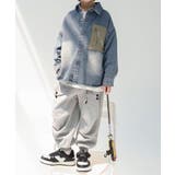 【aimoha KIDS】ウォッシュ加工デニムシャツ | aimoha kids | 詳細画像5