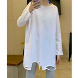 【aimoha KIDS】カットロング長袖Tシャツ | aimoha kids | 詳細画像1
