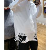 【aimoha KIDS】ダメージ加工ロングスリーブTシャツ | aimoha kids | 詳細画像1